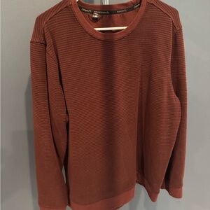 Club Room Men's Burnt Orange Ribbed Crewneck Sweater